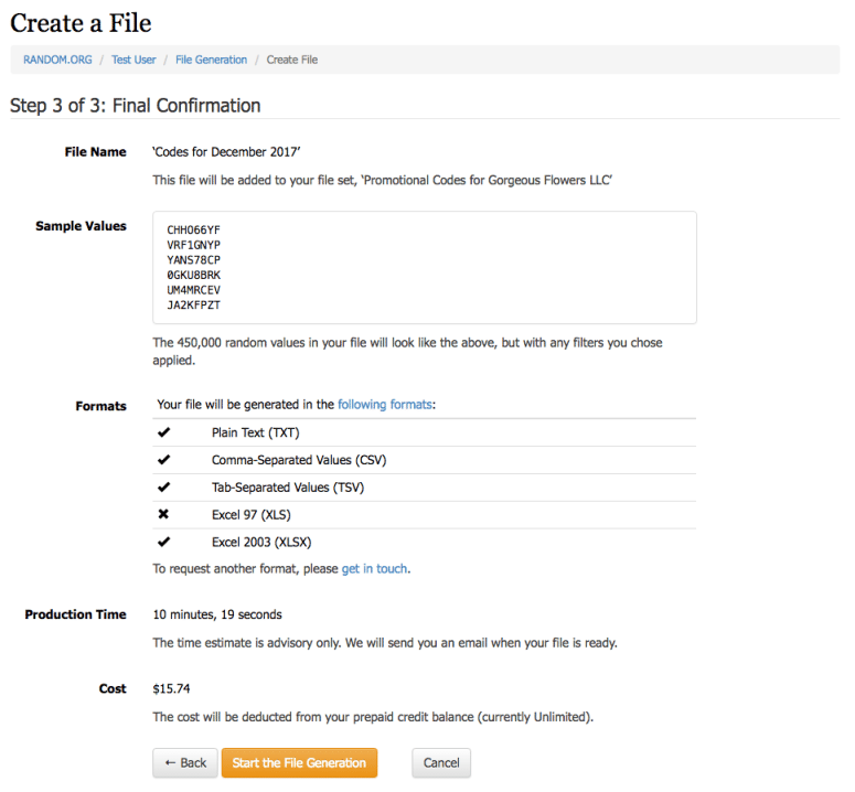 Step 3a: Final Confirmation (Summary)